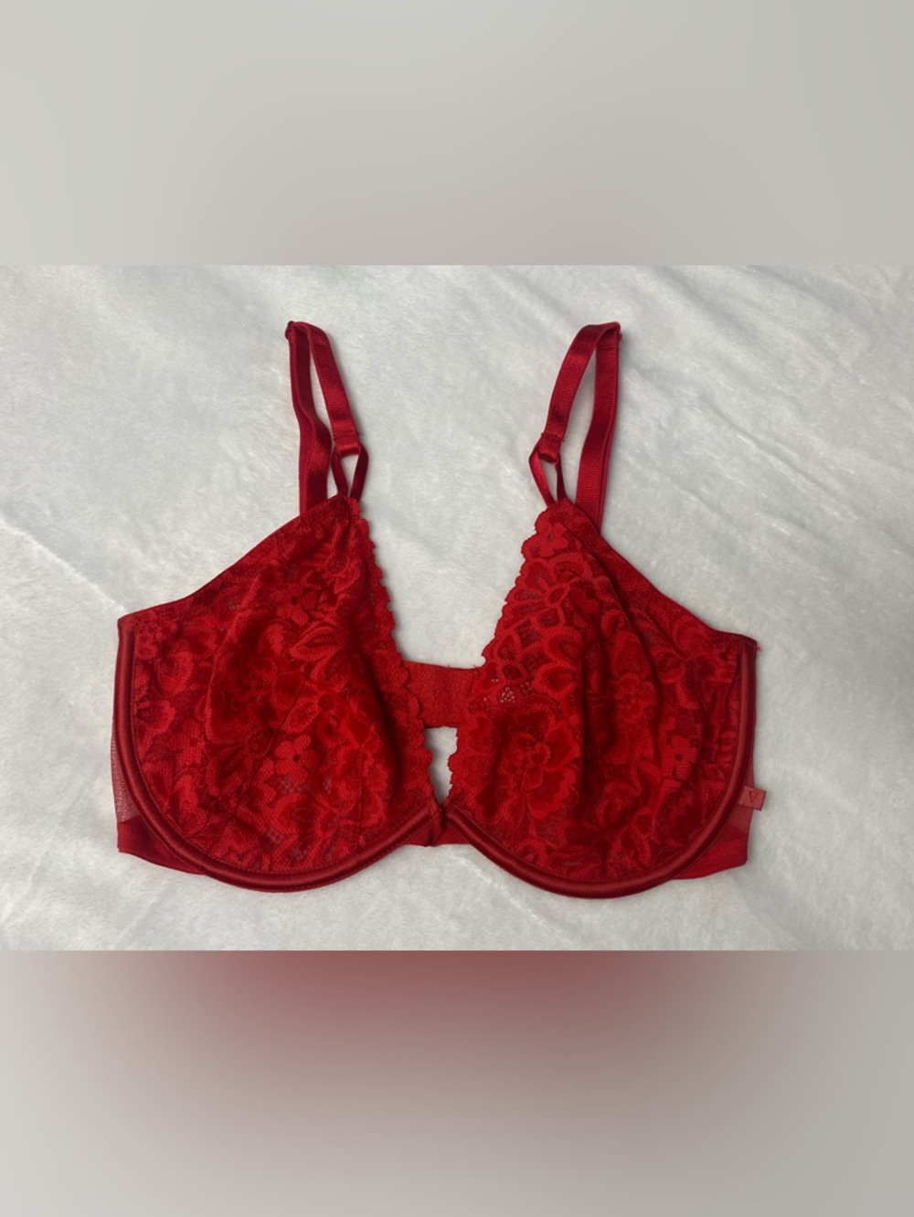 NWT Victoria’s Secret Unlined Demi Bra 34DD Red
